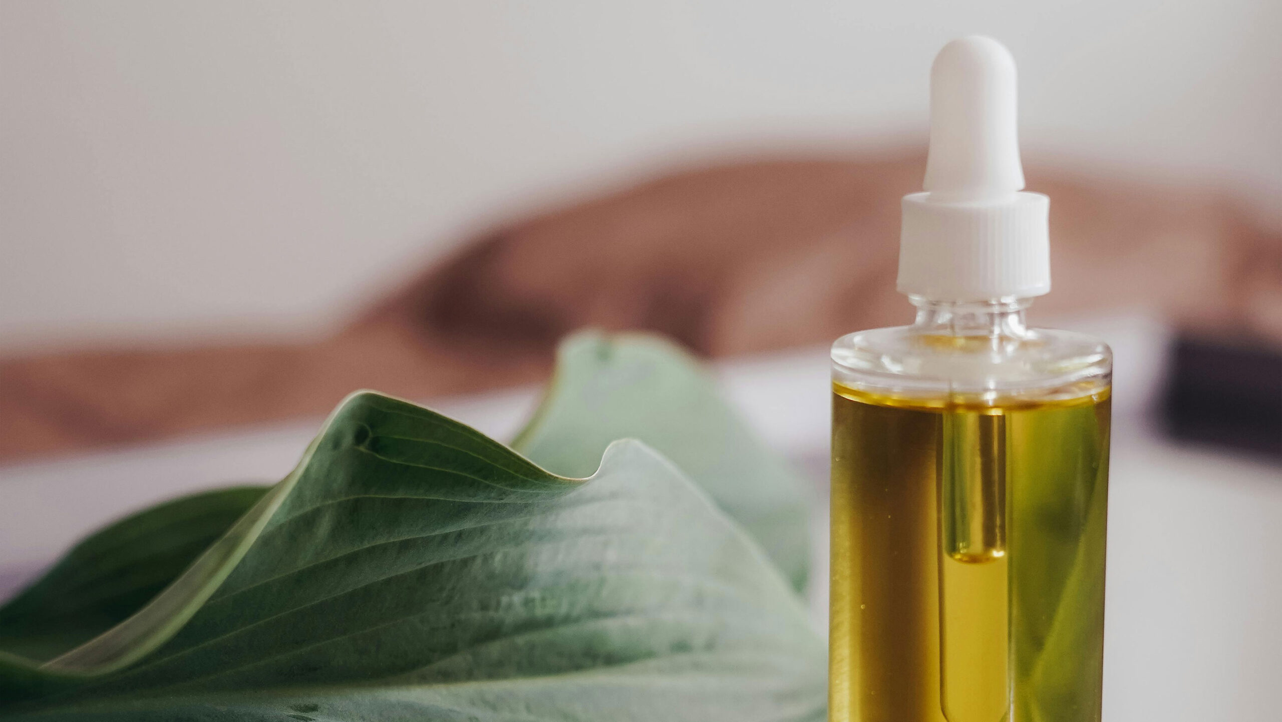 THC oil in dropper bottle as part of a medical cannabis prescription.