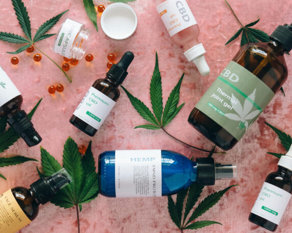 CBD product range illustrating how consumption method impacts how long CBD stays in your system