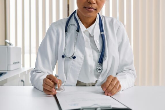 NHS healthcare worker responding to a question about medical cannabis treatment in the UK