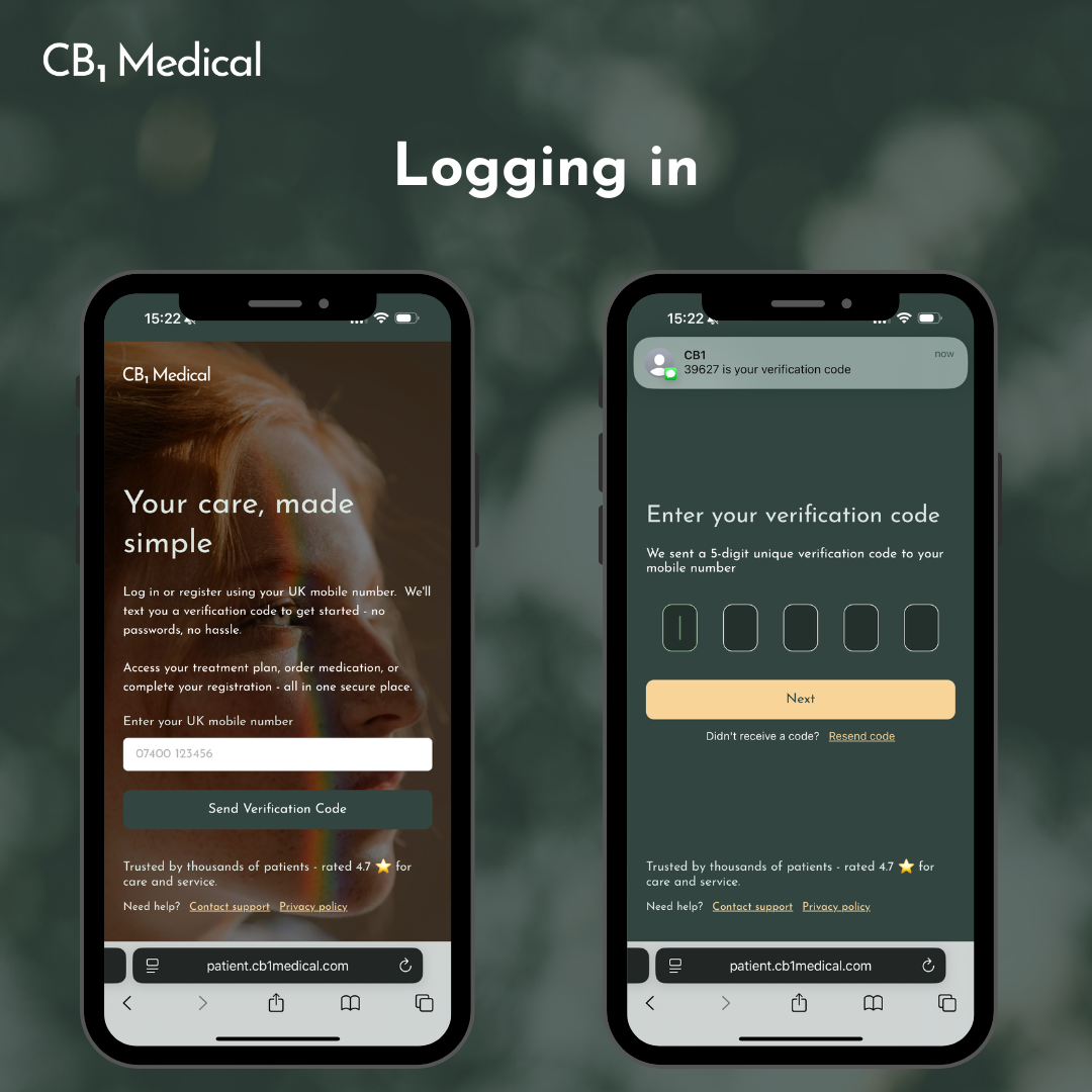 Logging in to the CB1 Medical Patient Portal